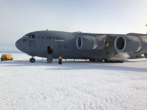 C17 landed at Pegasus Field, McMurdo Station